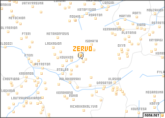 map of Zervó