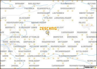 map of Zeschnig