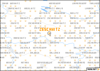 map of Zeschwitz