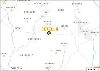 map of Zetella