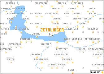 map of Zethlingen