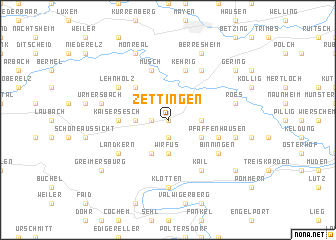 map of Zettingen