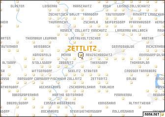 map of Zettlitz