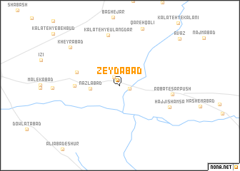 map of Zeydābād