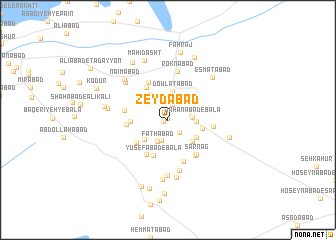 map of Zeydābād