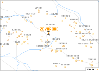 map of Zeynābād