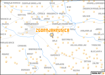 map of Zgornja Hrušica