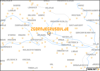 map of Zgornje Grušovlje
