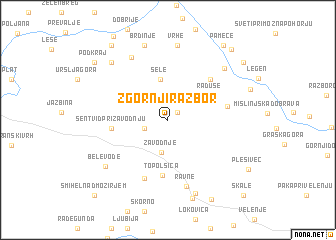 map of Zgornji Razbor