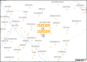 map of Zgrčoni