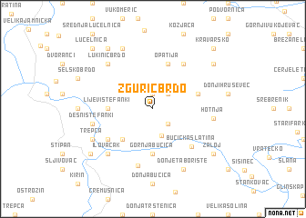 map of Zgurić Brdo