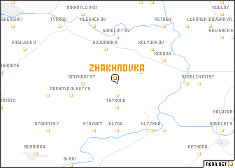 map of Zhakhnovka