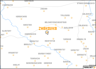 map of Zhakovka