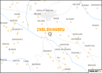 map of Zhāla-i Khwāru