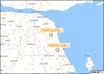 map of Zhangjiali