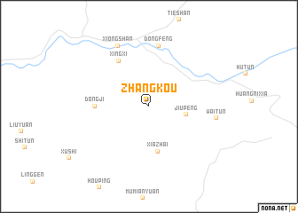 map of Zhangkou