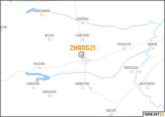 map of Zhangzi