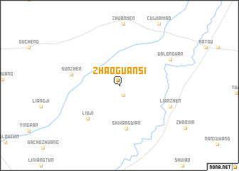 map of Zhaoguansi