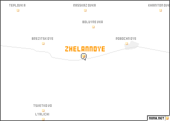 map of Zhelannoye