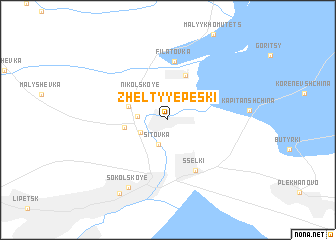 map of Zhëltyye Peski