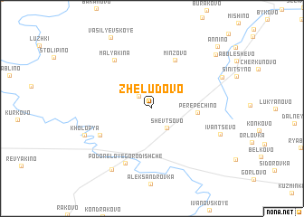 map of Zhëludovo