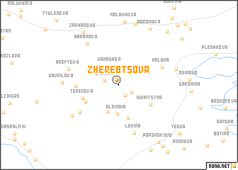 map of Zherebtsova