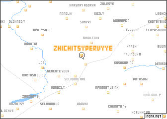map of Zhichitsy Pervyye