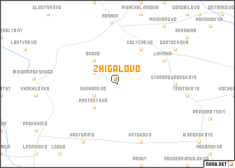 map of Zhigalovo