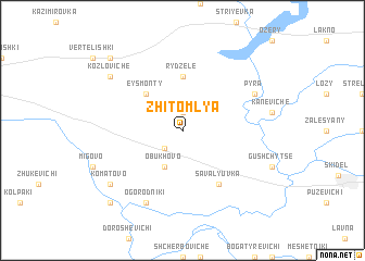 map of Zhitomlya