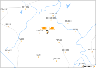 map of Zhongbei