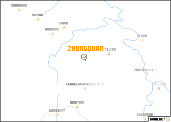 map of Zhongquan