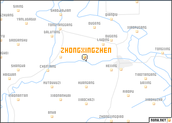 map of Zhongxingzhen