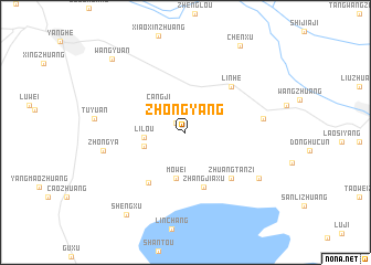 map of Zhongyang