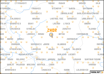 map of Zhoř