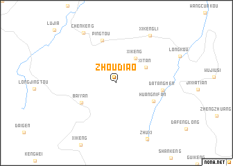 map of Zhoudiao