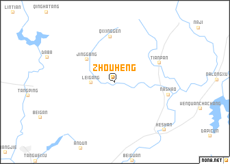 map of Zhouheng