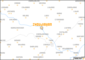 map of Zhoujiawan