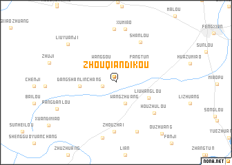 map of Zhouqiandikou