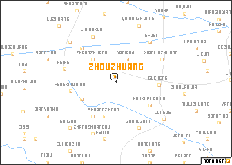 map of Zhouzhuang