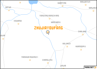 map of Zhujiayoufang