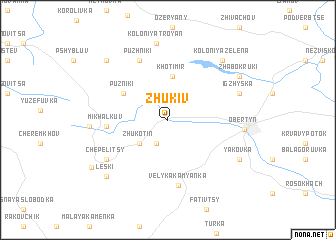 map of Zhukiv