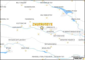 map of Zhuravnoye