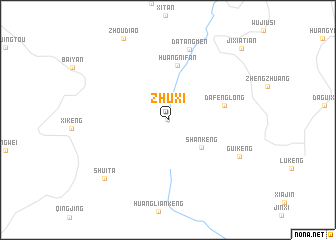 map of Zhuxi