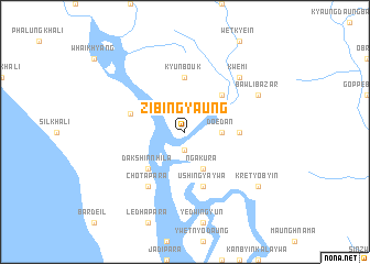 map of Zibingyaung