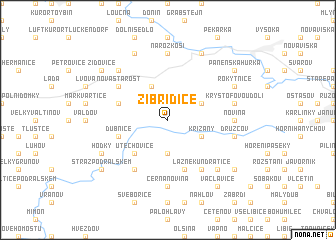 map of Žibřidice