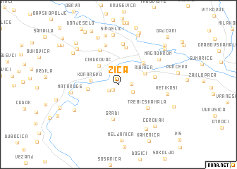 map of Žiča