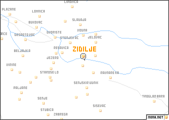 map of Židilje