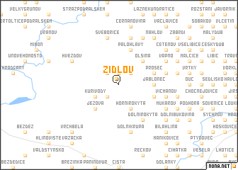 map of Židlov