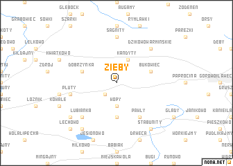 map of Zięby