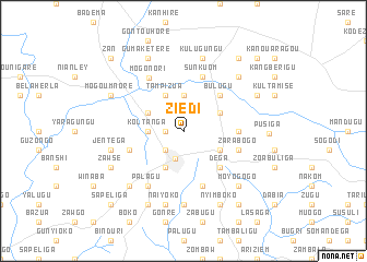 map of Ziedi